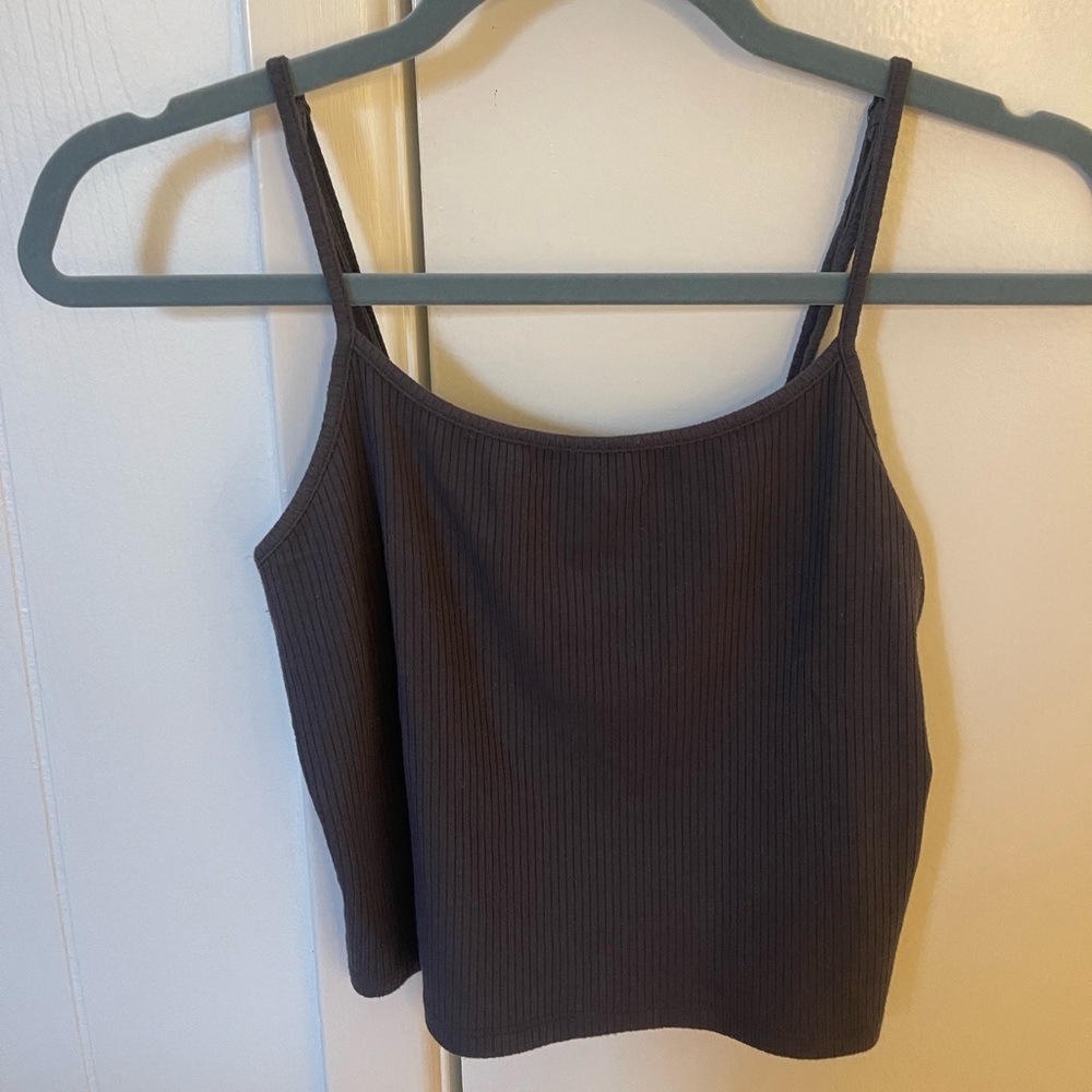 American Eagle Ribbed Cropped Tank Top